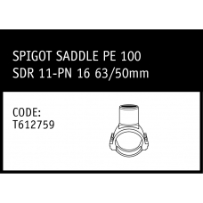 Marley Friatec Spigot Saddle PE100 SDR 11PN 16 63/50mm - T612759